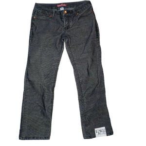 Freestyle Black Corduroy Jeans Buttoned Pocket Flaps